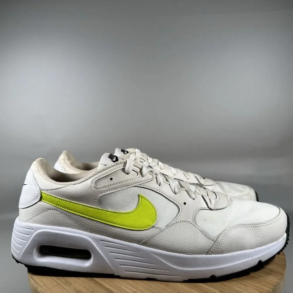 Nike Air Max SC White Cyber Volt Green Sneakers‎ CW4555-114 Mens Size 15